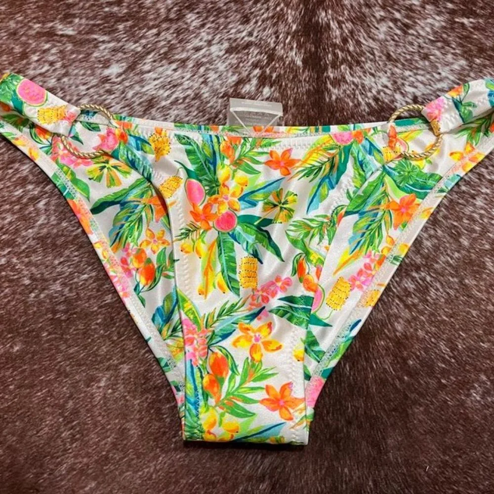 Kulani Kinis Floral Ring Side Bikini Bottoms Small